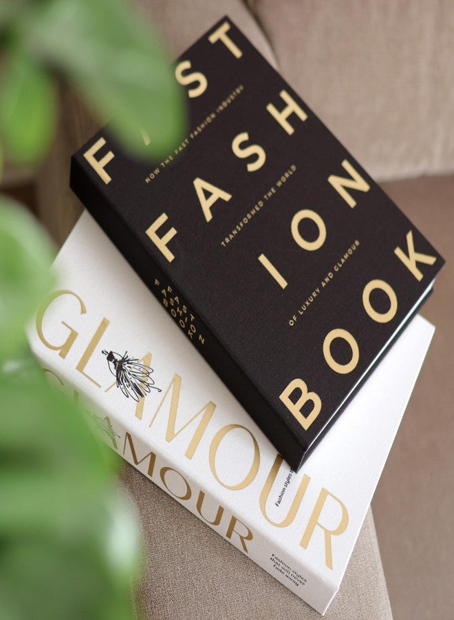 كتب ديكور منزلية - كتب كتانية سوداء وبيضاء بتصميم أنيق: رف كتب مزيف، ديكور لغرفة المعيشة، رف الموقد، المدخل، وطاولة القهوة - صندوق تخزين كتب مزيف قابل للتكديس، طقم من قطعتين - Image 4