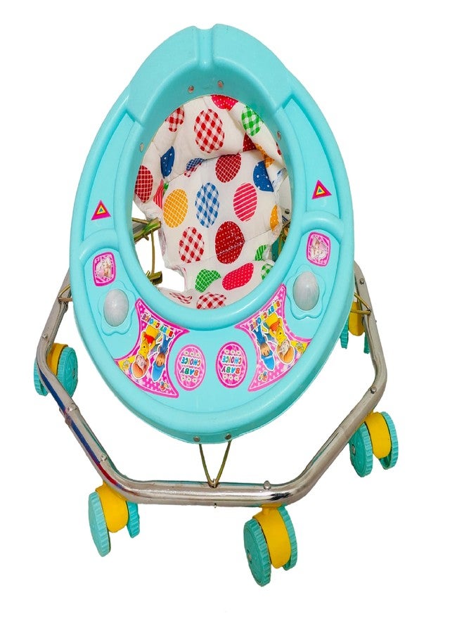 EVOSHINE Baby Walker for Kids 6-18 Months | Soft Cushion Seat | Safe & Comfy Walking Support for Boys & Girls | 360° Rotating Wheels (Grey) - Image 3