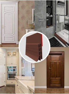 Xoopla (2 pack) Door Draft Stopper, Under Door Draft Blocker , Adjustable Adhesive Rubber Door Seal Waterproof Soundproof for Interior Exterior Doors Guard Against Drafts Dust Noise Animals (5×100CM,Brown)  - Image 5