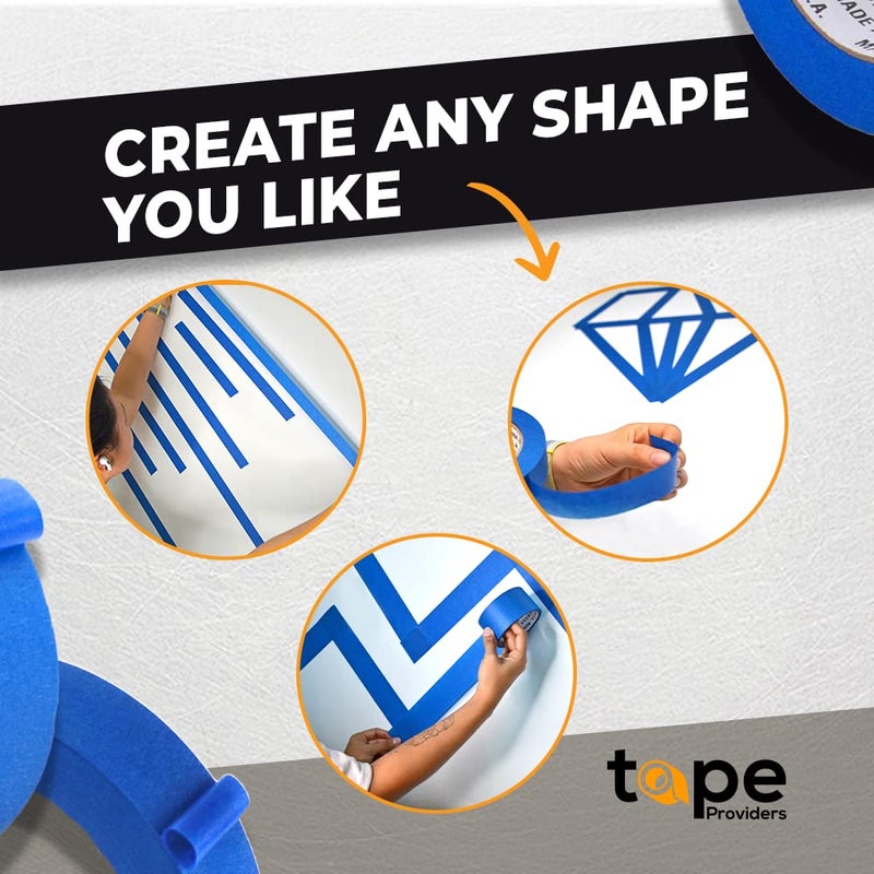 WOD Tape Made in USA Blue Painterâ€™s Tape - 2 inch x 60 yds. Thick & Wide Masking Tape for Safe Wall Painting, Building, Remodeling, Labeling, Edge Finishing - Image 4