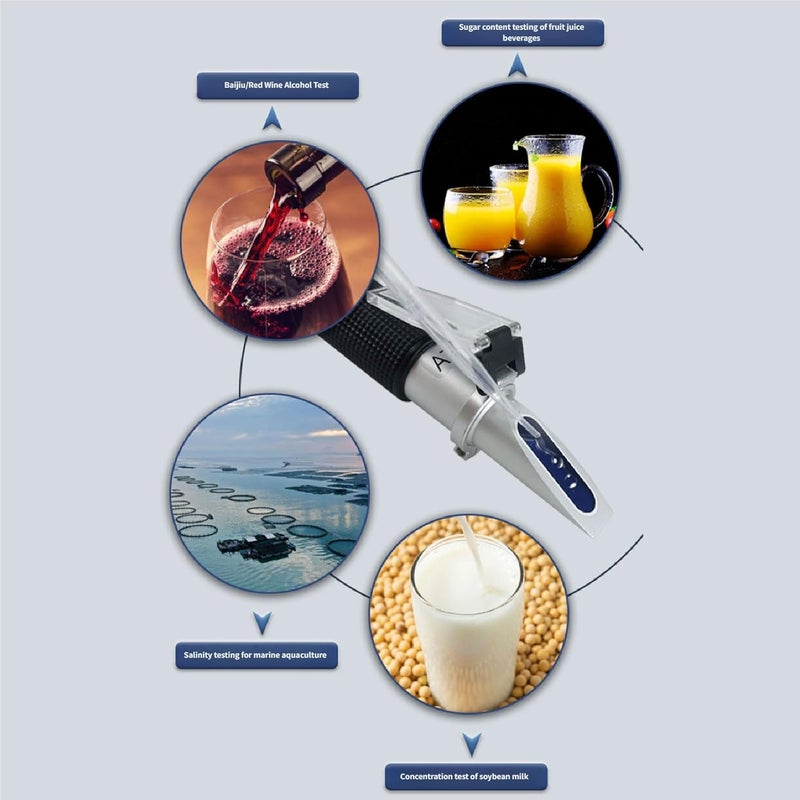 Handheld Refractometer for Measuring Sugar Content in Juice and Liquid with High Accuracy and Simple Operation Home Use - Image 1