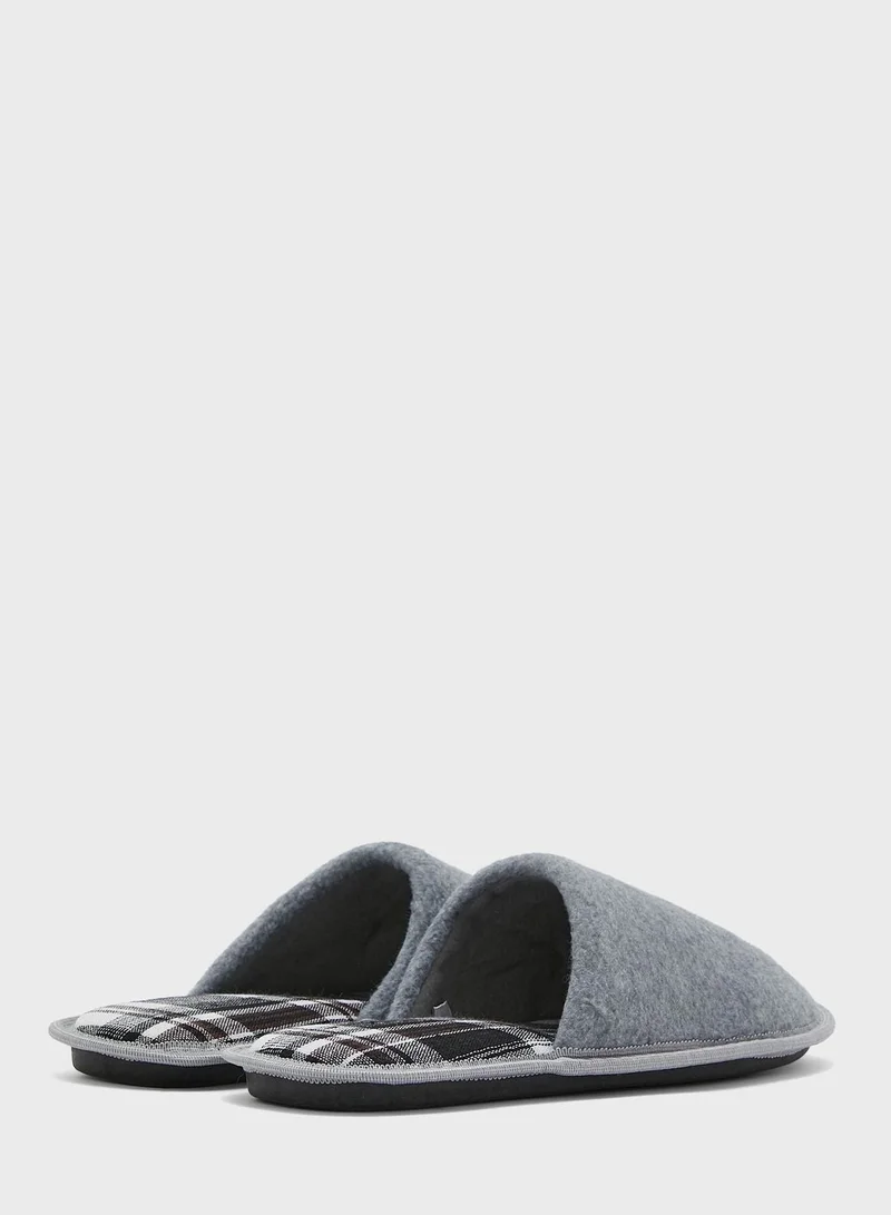 Seventy Five GREY Mule Bedroom Slipper for Men | Best Price UAE