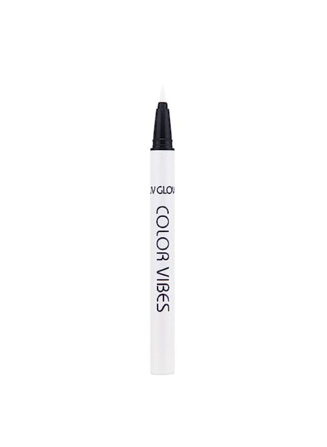 Wismee UV Glow Neon Liquid Eyeliner Matte Colored Eyeliners Pen Rainbow Colorful Neon Eyeliner Pencil Pigmented Waterproof Smudgeproof Long Lasting Eye Liner for Halloween Christmas Makeup White - Image 3