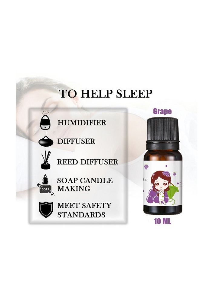 Generic 1-Piece 10ML Essential Oil For Air Humidifier,Flavors Aroma Diffuser Natural Plant Oil,Plant Fragrance Use For Air Fresh or Relieve Stress,Fragrance Grape  - Image 2