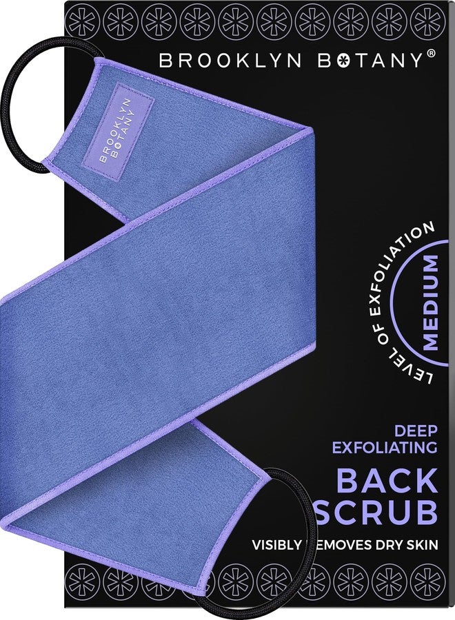 Brooklyn Botany Exfoliating Back Scrubber for Shower and Bath with Handles – Heavy Duty Exfoliating Body Scrubber for Massage and Dead Skin Remover for Body – 32.5” x 5” - Image 1