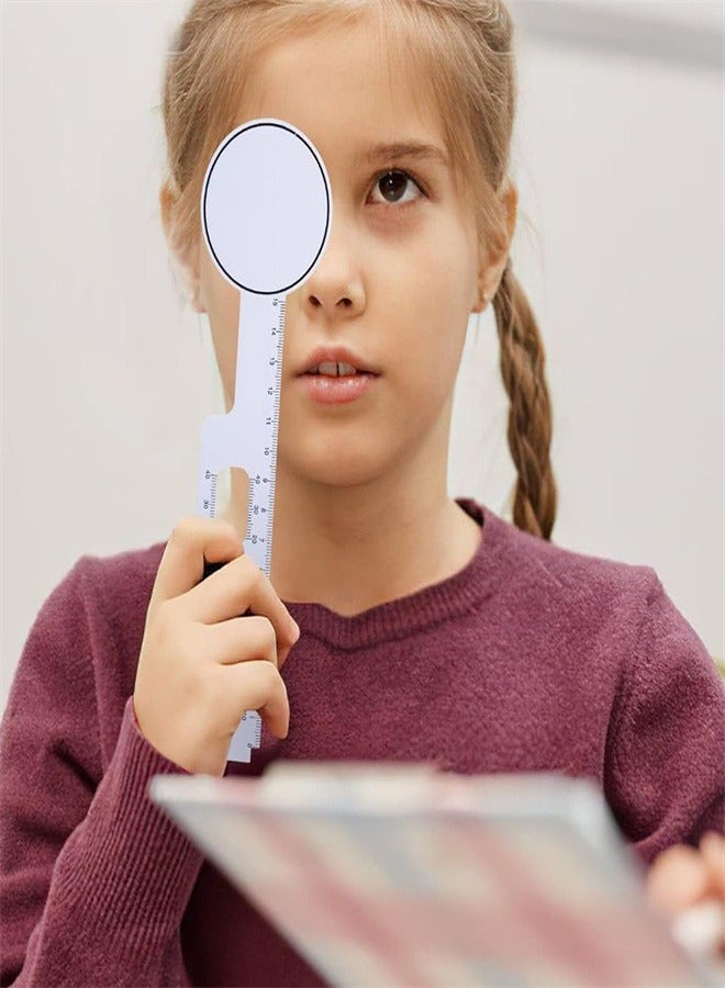 Pocket Eye Chart with PD Ruler and Eye Occluder Eye Test Chart Combo Kit for Near Vision Test Visual Acuity Exam and PD Measurement