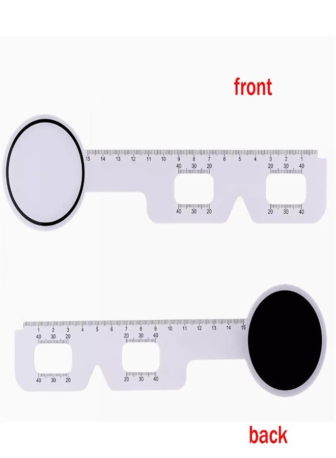 Pocket Eye Chart with PD Ruler and Eye Occluder Eye Test Chart Combo Kit for Near Vision Test Visual Acuity Exam and PD Measurement