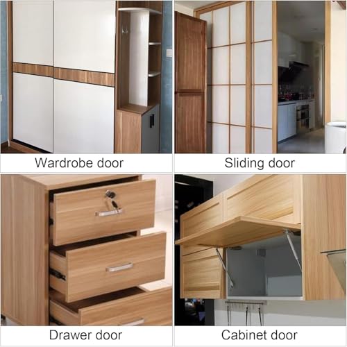 Boniry Magnetic Door Catch,Ultra Thin Cabinet Magnetic Catch with Strong Adhesive Sticker & Screws, Slim Drawer Magnets Locks Furniture Safety Latches (4, L-Shaped Black) - Image 4