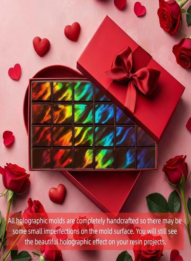 Ziliny Holographic Chocolate Molds Resin Silicone Chocolate Deep Thick Molds for Reusable DIY Baking Wax Melts(Flame) - Image 4
