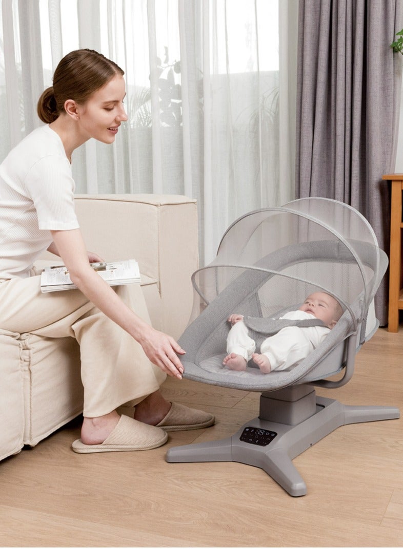 Mastela Electric baby rocking bed with music and mosquito net for optimal protection and comfort - Image 1