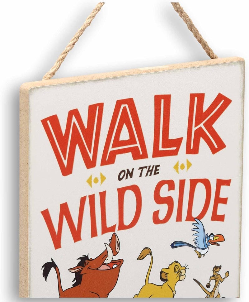 Disney The Lion King Walk on The Wild Side Hanging Wood Wall Decor - Cute Hakuna Matata Sign for Home Decorating - Image 5