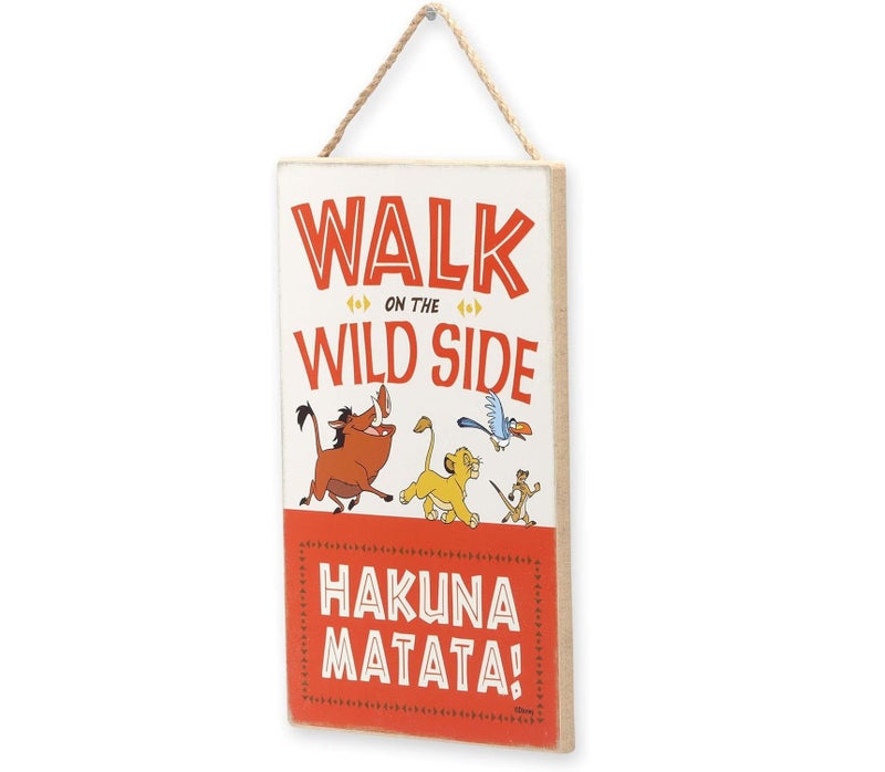 Disney The Lion King Walk on The Wild Side Hanging Wood Wall Decor - Cute Hakuna Matata Sign for Home Decorating - Image 4