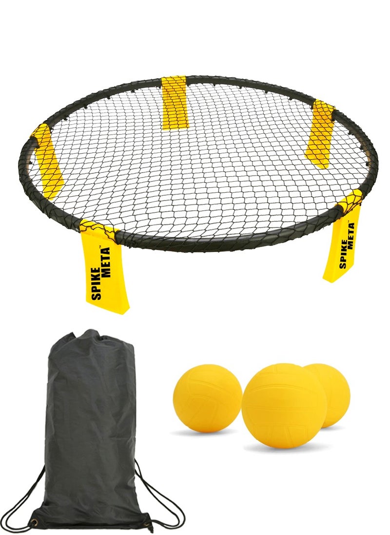 SPIKEMETA - games set spike ball team sports game for winter outdoors and indoors lawns and roof top, modern day game enhance your stamina and  fun moments along family and friends comes with a bag and balls - Image 1