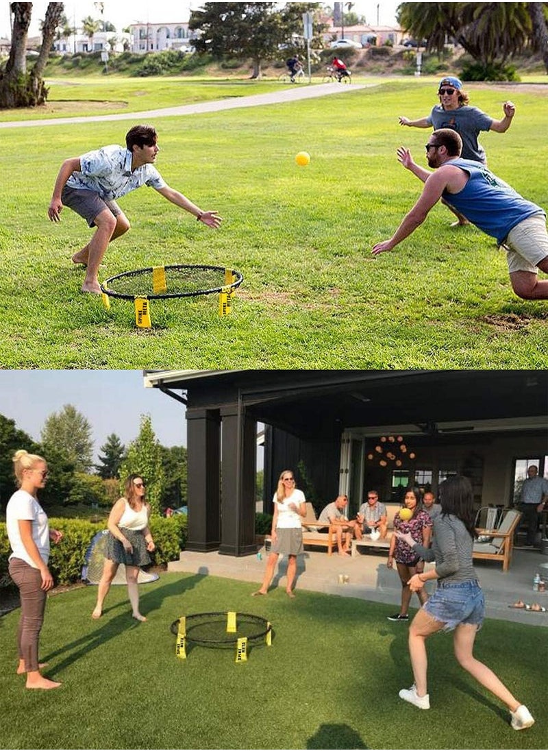 SPIKEMETA - games set spike ball team sports game for winter outdoors and indoors lawns and roof top, modern day game enhance your stamina and  fun moments along family and friends comes with a bag and balls - Image 1