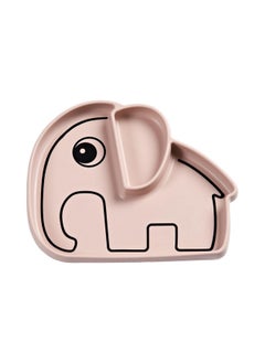 done by deer Elphee Silicone Stick&Stay Plate In Powder Color - 100% Food Grade - Natural Suction - Easy-Release Flap - Rounded Inside Edges - Perfect For Young Children Learning To Eat Independently!  - Image 1