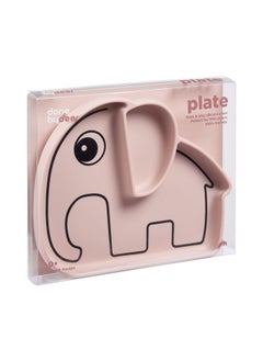 done by deer Elphee Silicone Stick&Stay Plate In Powder Color - 100% Food Grade - Natural Suction - Easy-Release Flap - Rounded Inside Edges - Perfect For Young Children Learning To Eat Independently!  - Image 3
