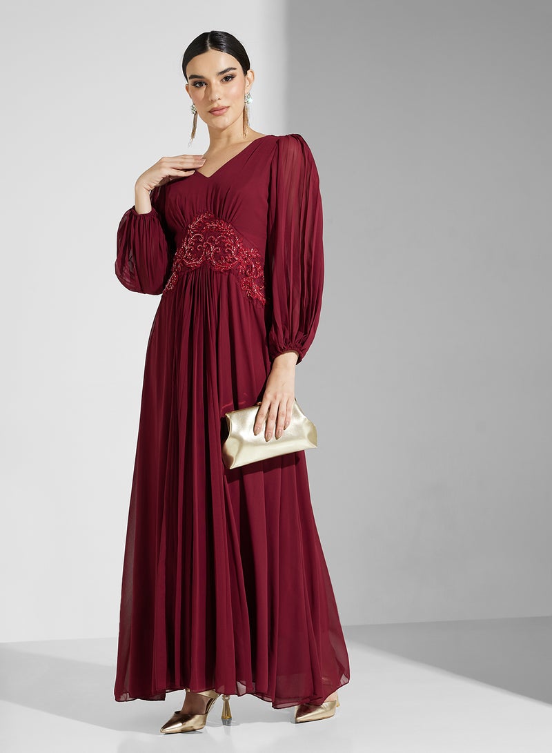 Khizana Embroidered Empire Dress - Image 1
