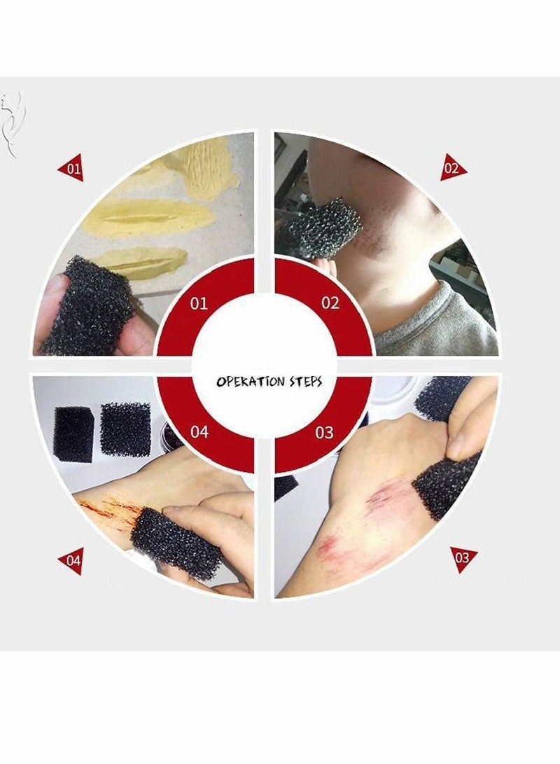 Generic 6 Color Bruise Wheel Special Effects SFX Zombie Makeup Kit Professional Non Toxic Face Body Paint Oil Sfx Makeup Set with Sponge  - Image 4