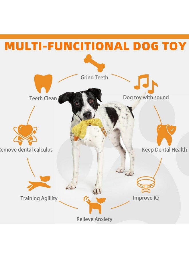 KOOLTAIL Duck Tug of War Dog Squeaky Toys, Interactive Puppy Plush Toys with Crinkle Paper, Large Pull Dog Toy for Indoor and Outdoor Play, Stuffed Soft Pet Chew Toy for Small Medium Large Dogs Yellow - Image 4