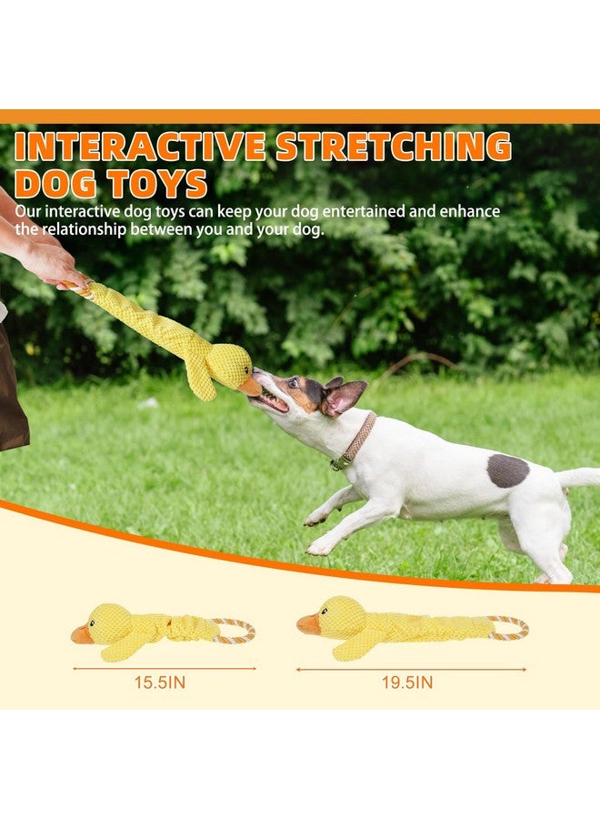 KOOLTAIL Duck Tug of War Dog Squeaky Toys, Interactive Puppy Plush Toys with Crinkle Paper, Large Pull Dog Toy for Indoor and Outdoor Play, Stuffed Soft Pet Chew Toy for Small Medium Large Dogs Yellow - Image 5