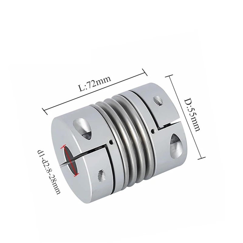 CPB 55x72 10 Aluminum Alloy Bellows Coupling High Torque For Stepper Servo Motor - Image 3
