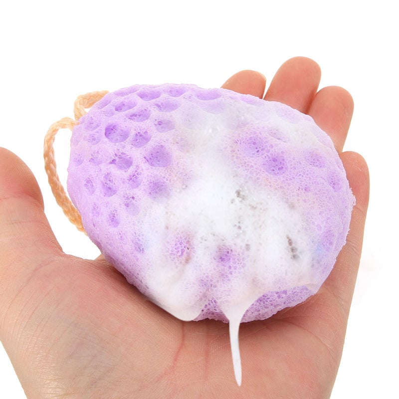 6pcs Multi Color Bath Sponge Set Exfoliating Body Scrubber Honeycomb Shower Accessories - Image 5