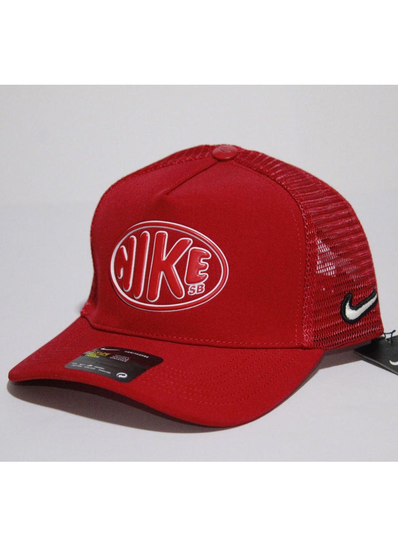 NIKE ORIGINAL -Nike SB Oval Logo Trucker Cap - Red  - Image 1
