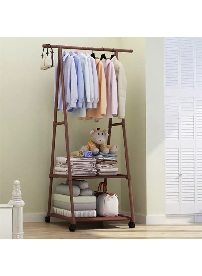 Coat Stand Clothes Rack Floor Hanger Stand Storage Wardrobe Hat Stand Bedroom Furniture Multifunctional Clothes Rack Easy to Assemble Coat Rack - Image 1
