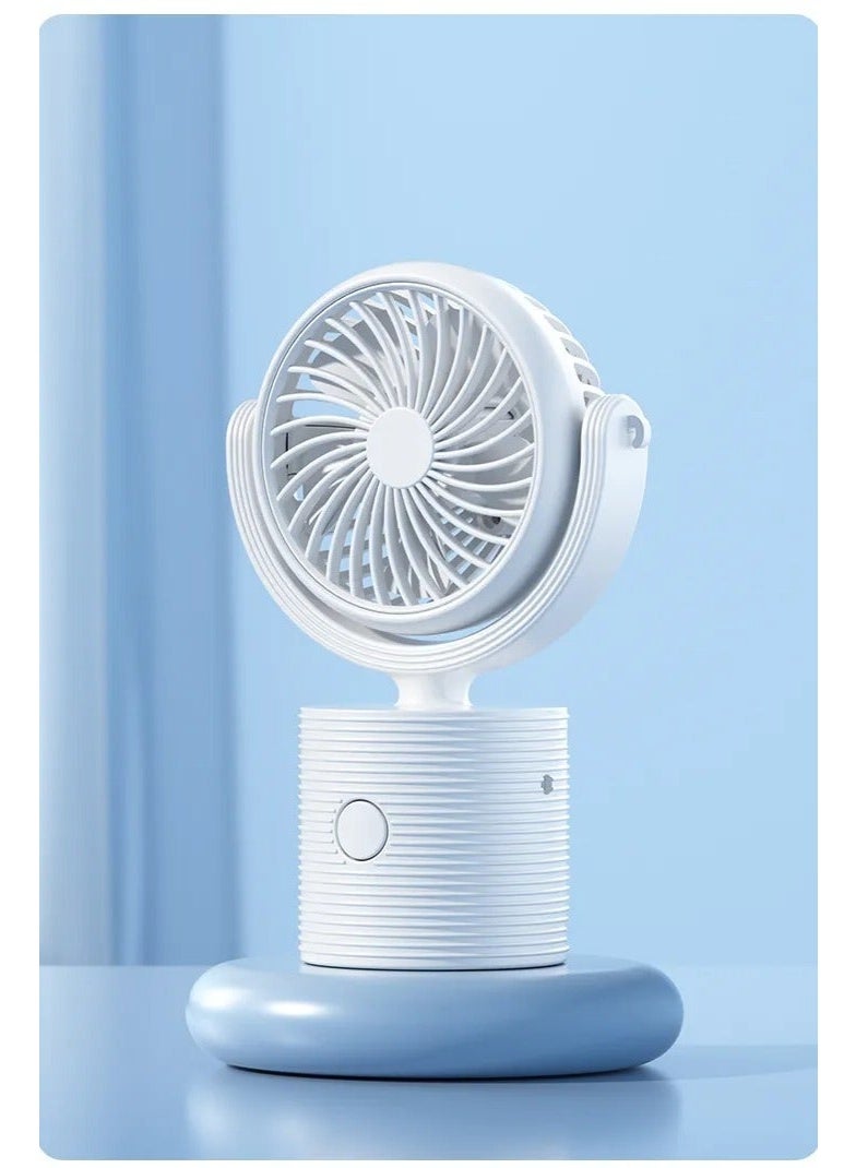ELTRAZONE S19 Mini Neck Fan Portable USB Rechargeable Hanging Fan | Rotatable Adjustable Personal Cooling Fan for Outdoor, Camping, Travel, Office & Home Use | Quiet Handheld & Desktop Electric Fan - Image 1