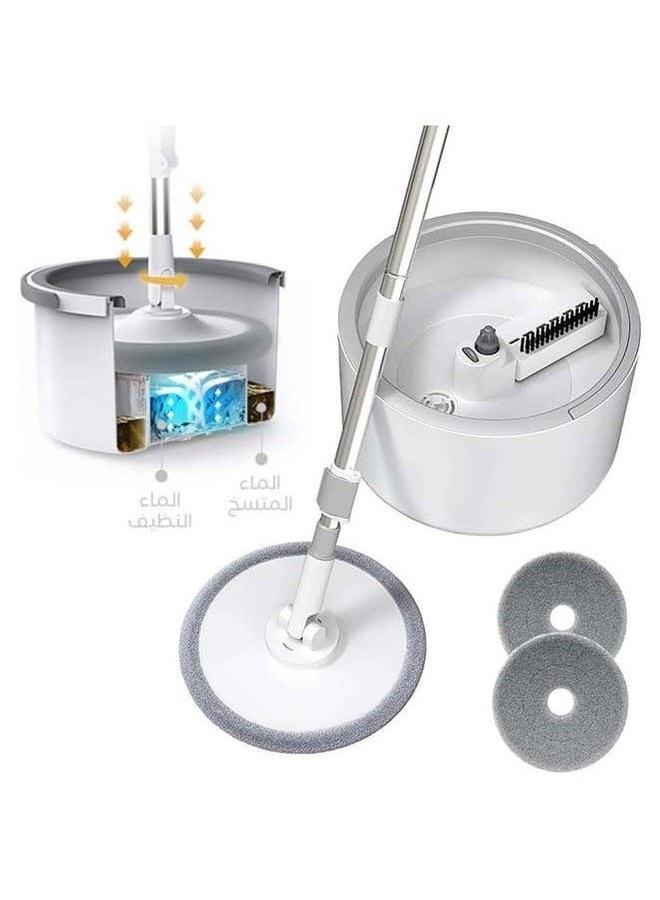 HOMESTAR Microfiber Spin Mop and Bucket Internal Water Filtration System Real Free-Hand for Types of Floors, Heavy Dirt, Pets Hair Cleaning  - Image 1
