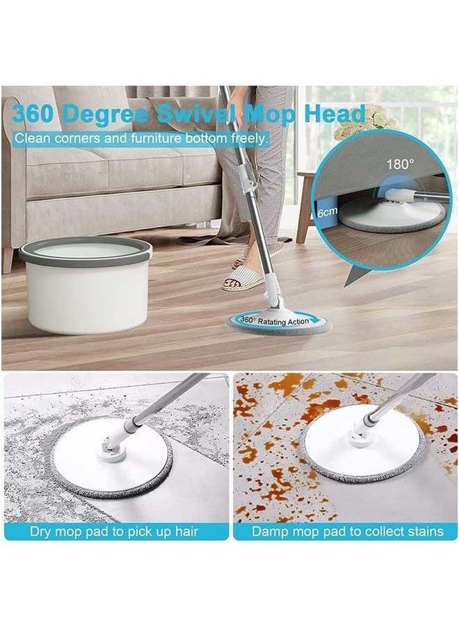 HOMESTAR Microfiber Spin Mop and Bucket Internal Water Filtration System Real Free-Hand for Types of Floors, Heavy Dirt, Pets Hair Cleaning  - Image 3