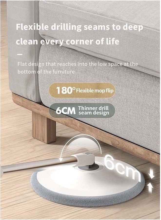 HOMESTAR Microfiber Spin Mop and Bucket Internal Water Filtration System Real Free-Hand for Types of Floors, Heavy Dirt, Pets Hair Cleaning  - Image 5