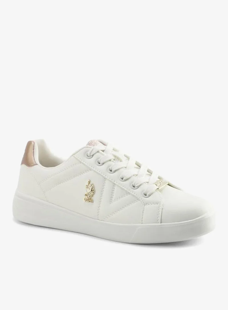 U.S. Polo Assn. Women Logo Accent Lace-Up Sneakers