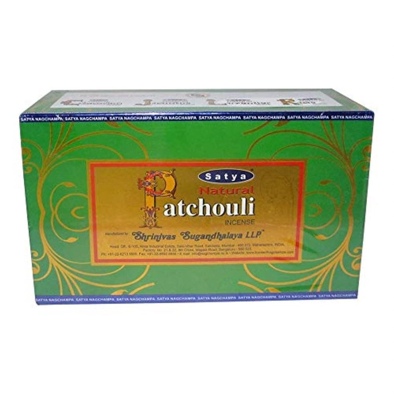 Satya Natural Patchouli Incense Sticks - By Satya Nag Champa - G X 12 Boxes - 180 G Total by Satya Nag Champa - Image 2
