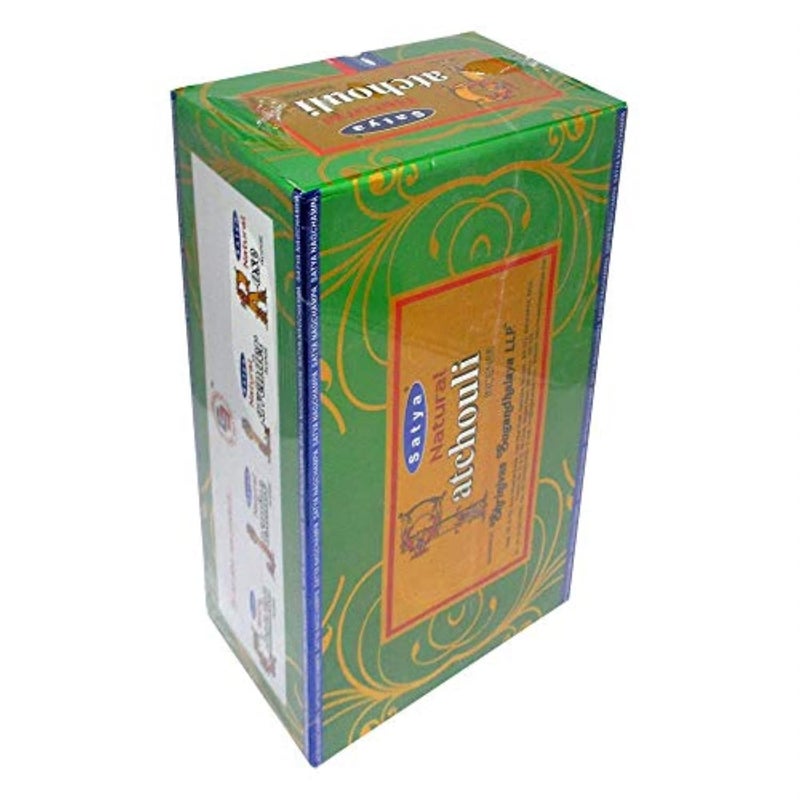 Satya Natural Patchouli Incense Sticks - By Satya Nag Champa - G X 12 Boxes - 180 G Total by Satya Nag Champa - Image 3