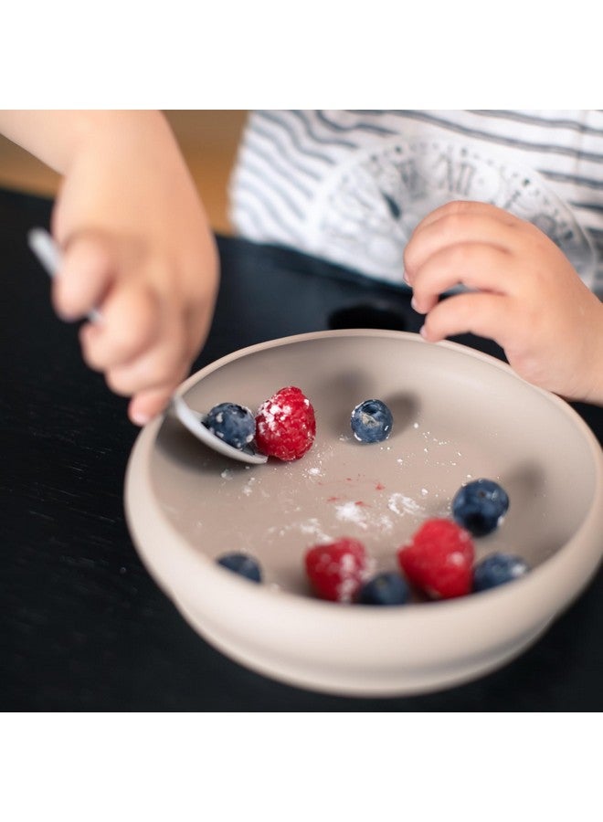NAOMI Silicone Plates for Toddlers and Silicone Bowls for Toddlers | Perfect Baby Silicone Plate for Baby Led Weaning - Black and Grey - Set of 2 - Image 3
