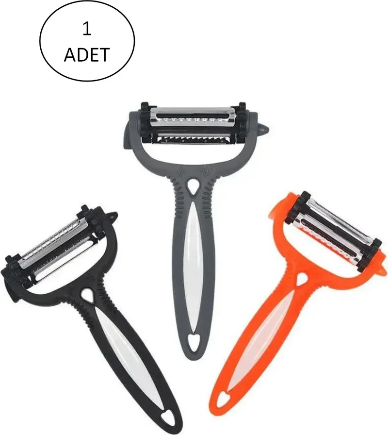 رويالكس 3 Head Steel Peeler with Colored Handle - Peeler