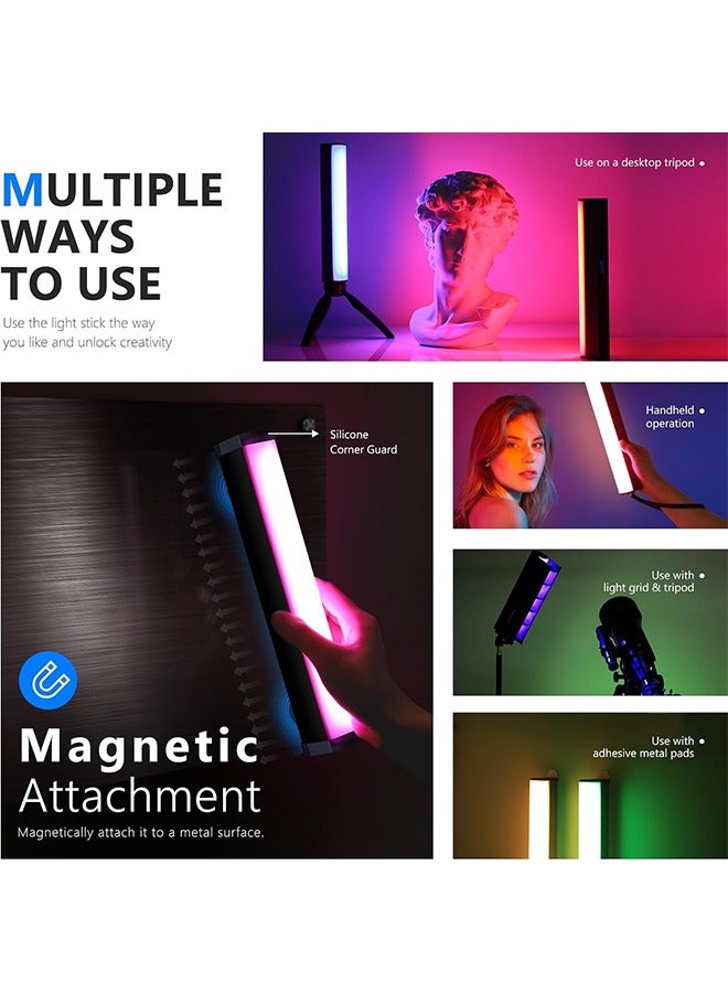 Neewer NEEWER RGB LED Video Light Stick, Touch Bar u0026 APP Control, Magnetic Handheld Photography Light, Dimmable 3200K~5600K CRI98+ Full-Color LED Light with 6400mAh Built-in Battery, 17 Light Scenes -  - Image 5