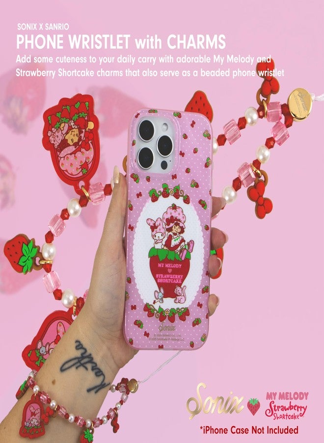 Sonix x Sanrio Beaded Phone Charm | Beaded Wristlet, Universal Phone Strap, and Detachable Cell Phone Lanyard with Silicone Charms | My Melody x Strawberry Shortcake - Image 5