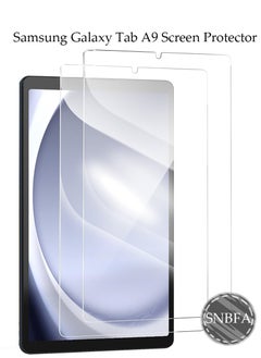 SNBFA 2 PCS Samsung Galaxy Tab A9 Screen Protector,Full Coverage 9H Tempered Glass Film,HD Clear Scratch Resistant 2.5D Edge HD Clarity  - Image 1