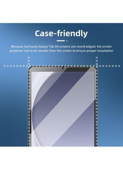 SNBFA 2 PCS Samsung Galaxy Tab A9 Screen Protector,Full Coverage 9H Tempered Glass Film,HD Clear Scratch Resistant 2.5D Edge HD Clarity  - Image 3