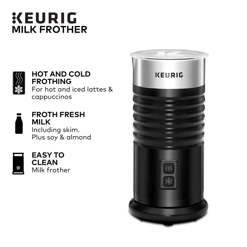 Keurig Keurig Standalone Frother Works Non-Dairy Milk, Hot and Cold Frothing, 6 Oz, Black  - Image 3