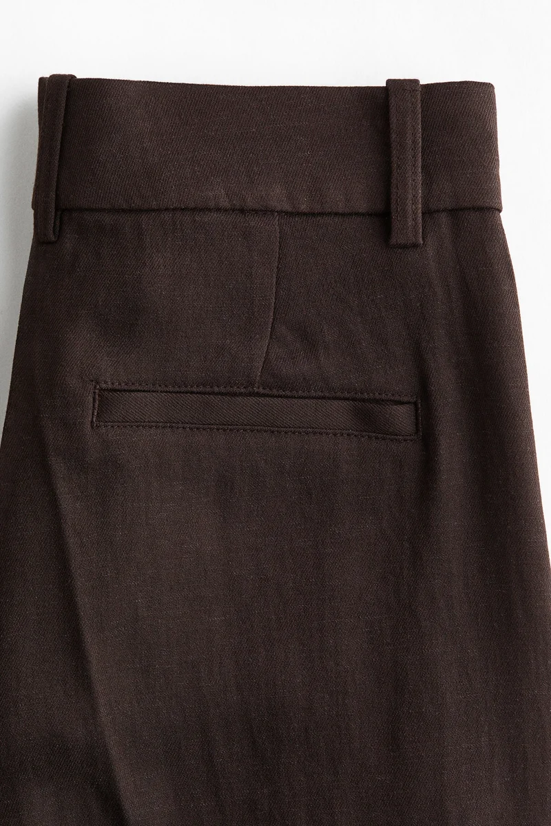 H&M Wide linen-blend trousers