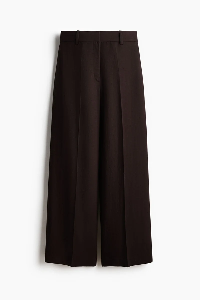 H&M Wide linen-blend trousers