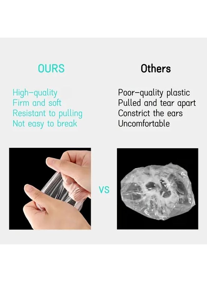 200pcs Disposable Waterproof Ear Covers Elastic Ear Protectors For Hair Dye Perm Salon - Image 3