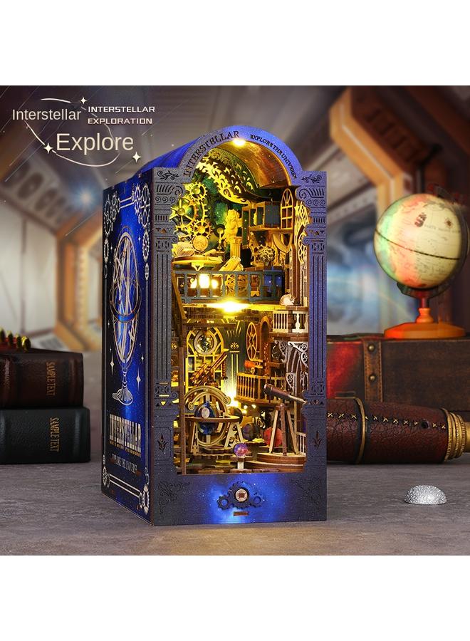 Bluejw Gate Diy Cabin Interstellar Exploration 3d Three-dimensional Assembled Book House Miniature Model Building Toy Birthday Gift - Image 4
