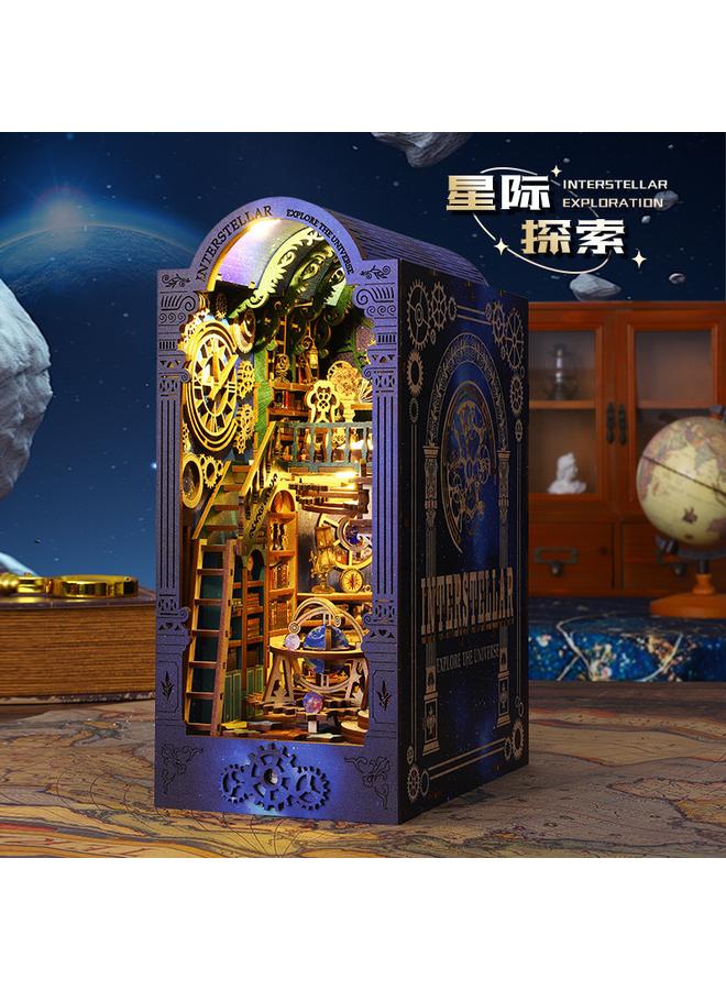 Bluejw Gate Diy Cabin Interstellar Exploration 3d Three-dimensional Assembled Book House Miniature Model Building Toy Birthday Gift - Image 2