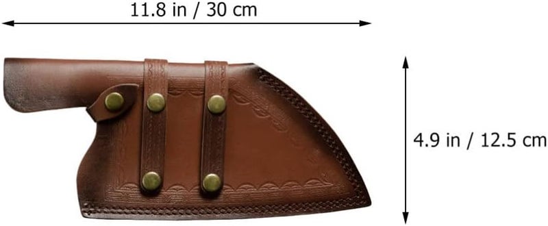 PU Leather Meat Cleaver Sheath Waterproof Wide Knife Cover Butcher Chef Knife Guards Kitchen Knives Blades Protector - Image 2