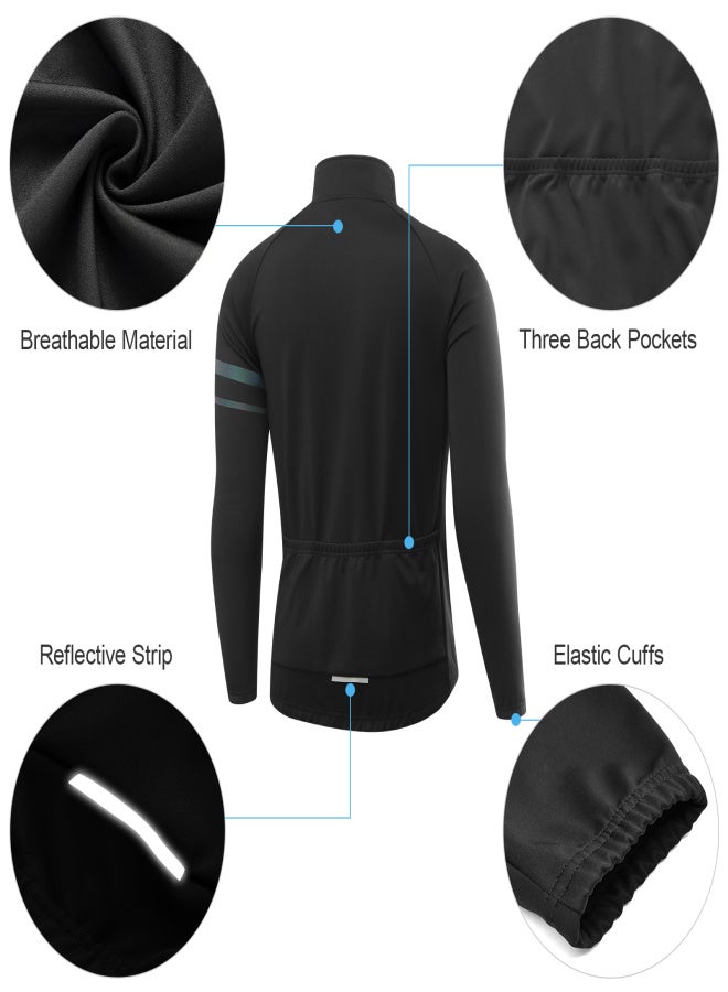 WOSAWE Men Long Sleeve Cycling Jersey Windproof MTB Bike Jacket Wind Coat Bicycle Clothing - Image 3