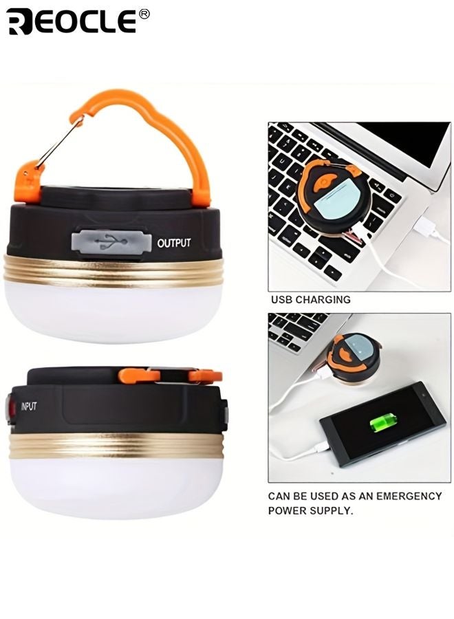 ريوكل فانوس تخييم LED محمول مع مصباح يدوي قابل للشحن عبر يو إس بي ضوء عمل ليلي ساطع جداً مادة مقاومة للماء مناسب للطوارئ المغامرات التخييم الصيد - Image 4